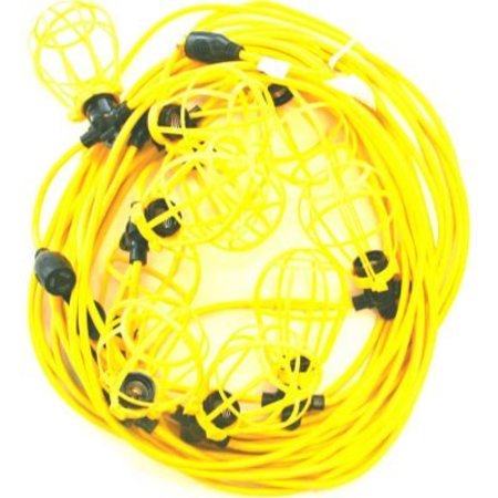 CONSTRUCTION ELECTRICAL PRODUCTS CEP 96132, 100' 12/3 SJTW String Light, Plastic Guards 96132
